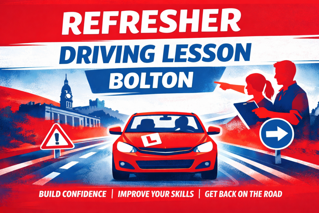 Refresher driving lessons in Bolton and Atherton helping drivers improve confidence and road skills